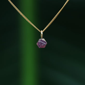 Rough ruby pendant