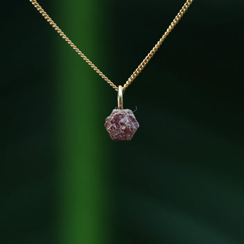 Rough ruby pendant