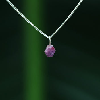 Rough ruby pendant