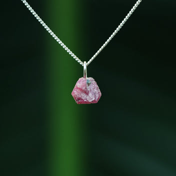 Rough ruby pendant