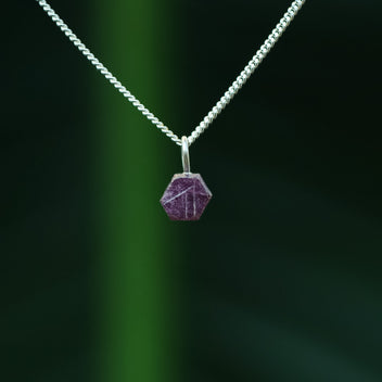 Rough ruby pendant