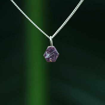 Rough ruby pendant