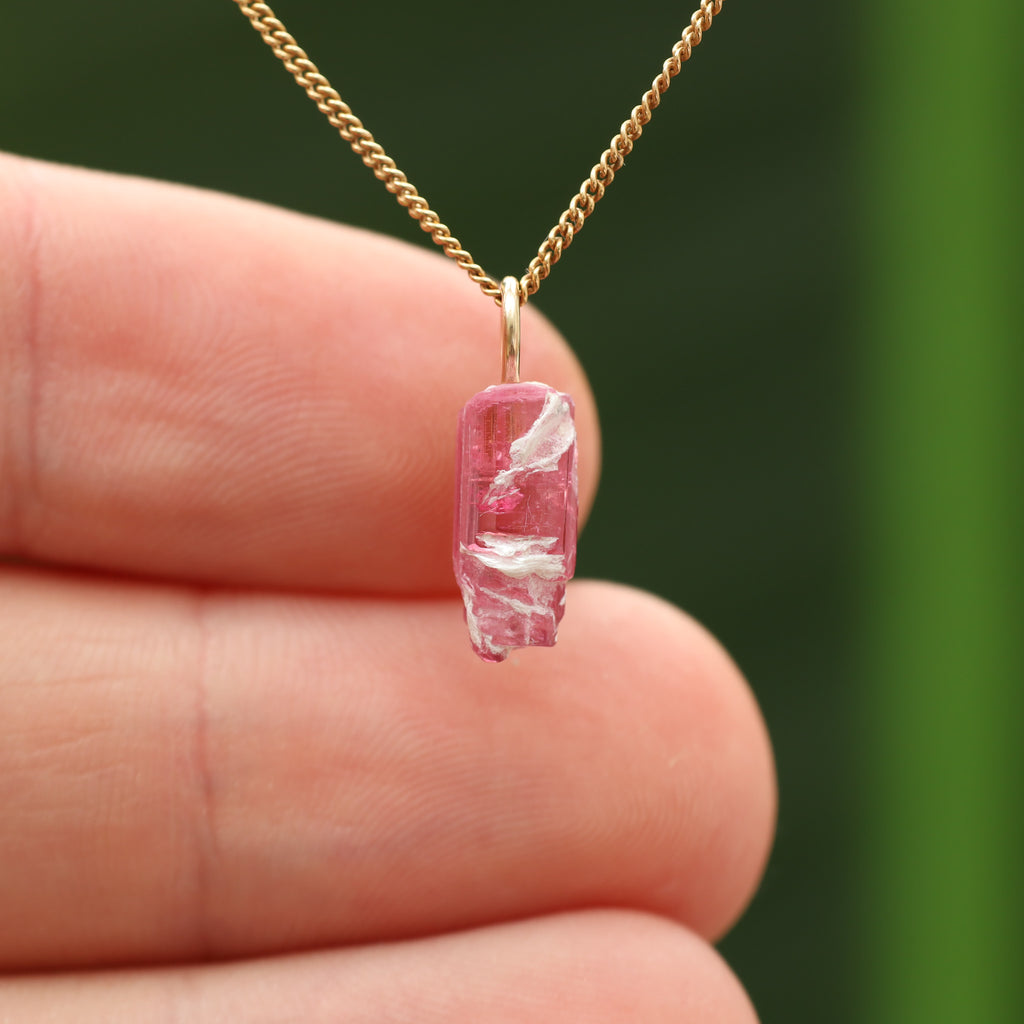 Ruwe roze Toermalijn - Siberië