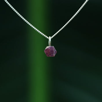 Rough ruby pendant