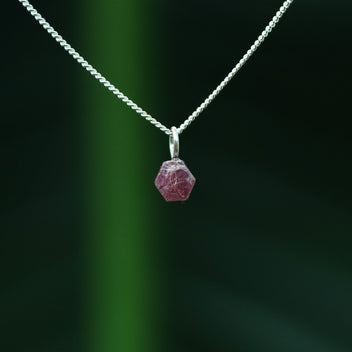 Rough ruby pendant