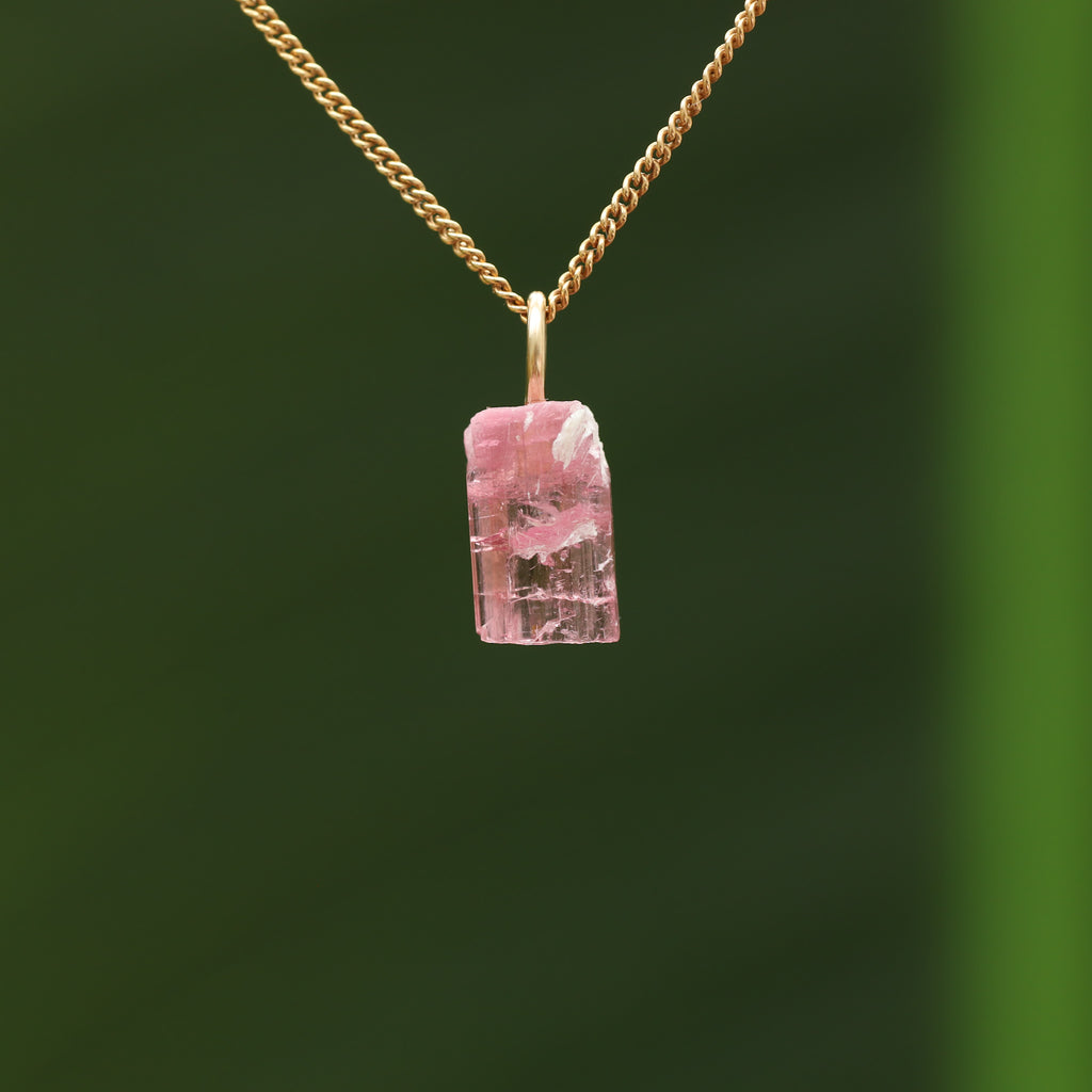 Ruwe roze Toermalijn - Siberië