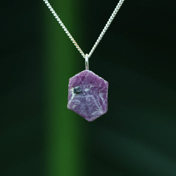 Rough ruby pendant