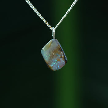 Boulder opal pendant