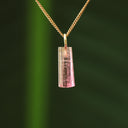 Roze toermalijn hanger
