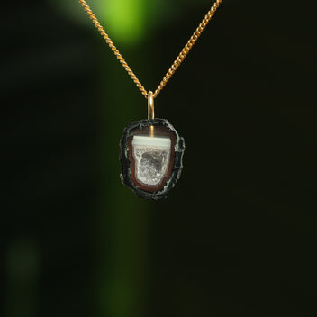 Agaat geode hanger
