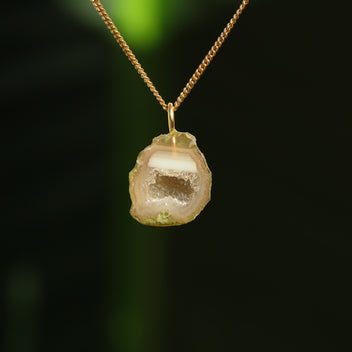 Agaat geode hanger
