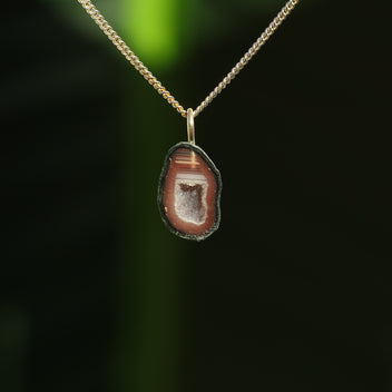 Agaat geode hanger