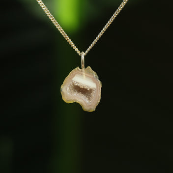 Agaat geode hanger