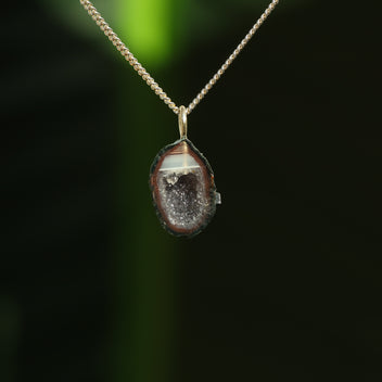 Agaat geode hanger