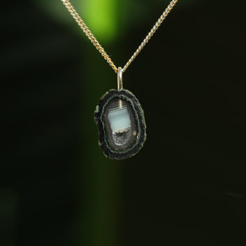 Agaat geode hanger