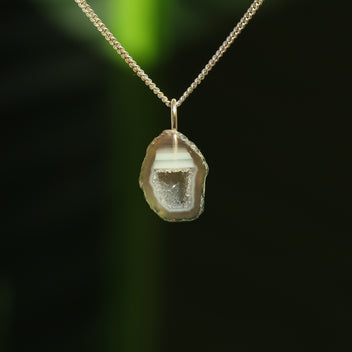 Agaat geode hanger