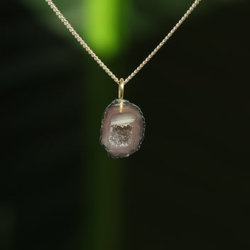 Agaat geode hanger