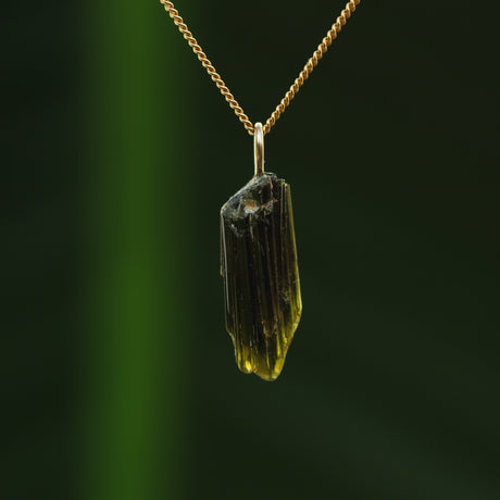 Groene toermalijn hanger