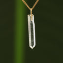 Ruwe bergkristal hanger