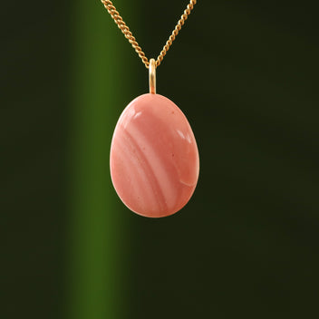 Roze opaal hanger