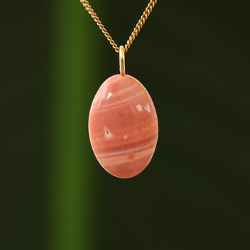 Roze opaal hanger