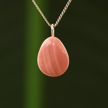 Roze opaal hanger