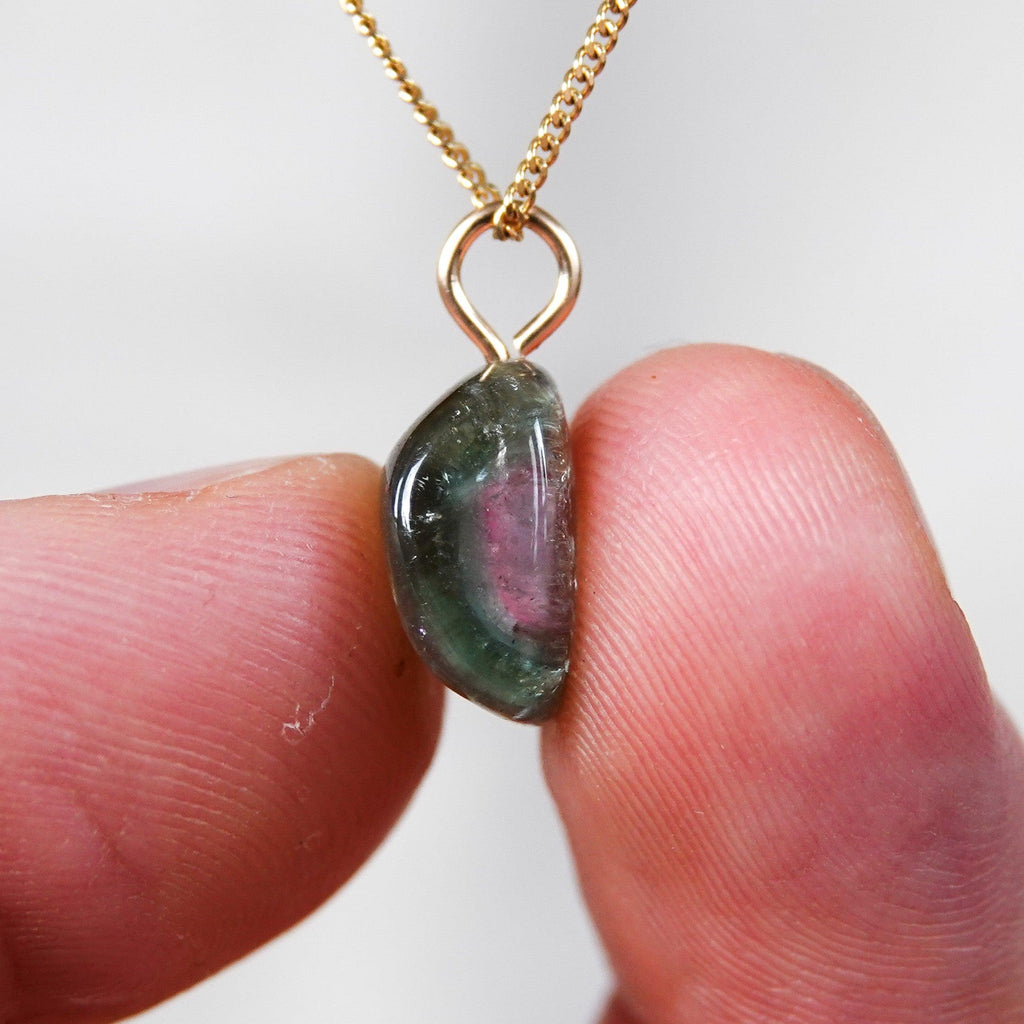 Watermeloen Toermalijn Hanger