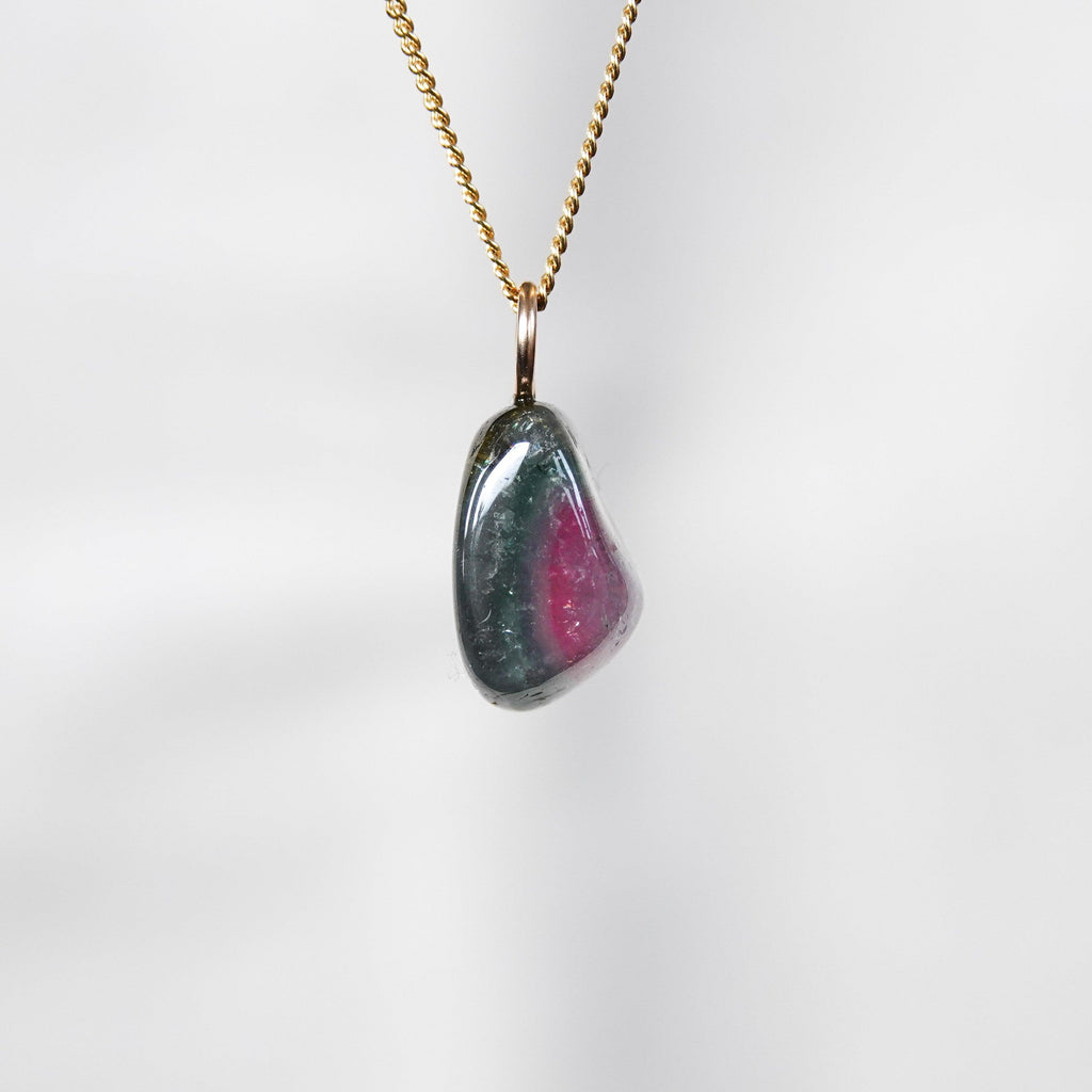 Watermeloen Toermalijn Hanger