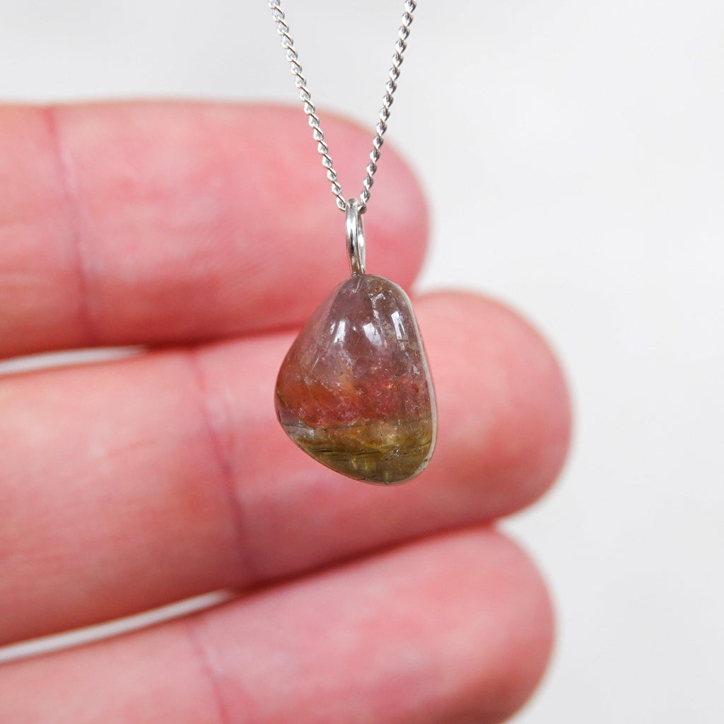 Watermeloen Toermalijn Hanger