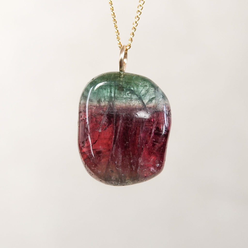 Watermeloen Toermalijn Hanger