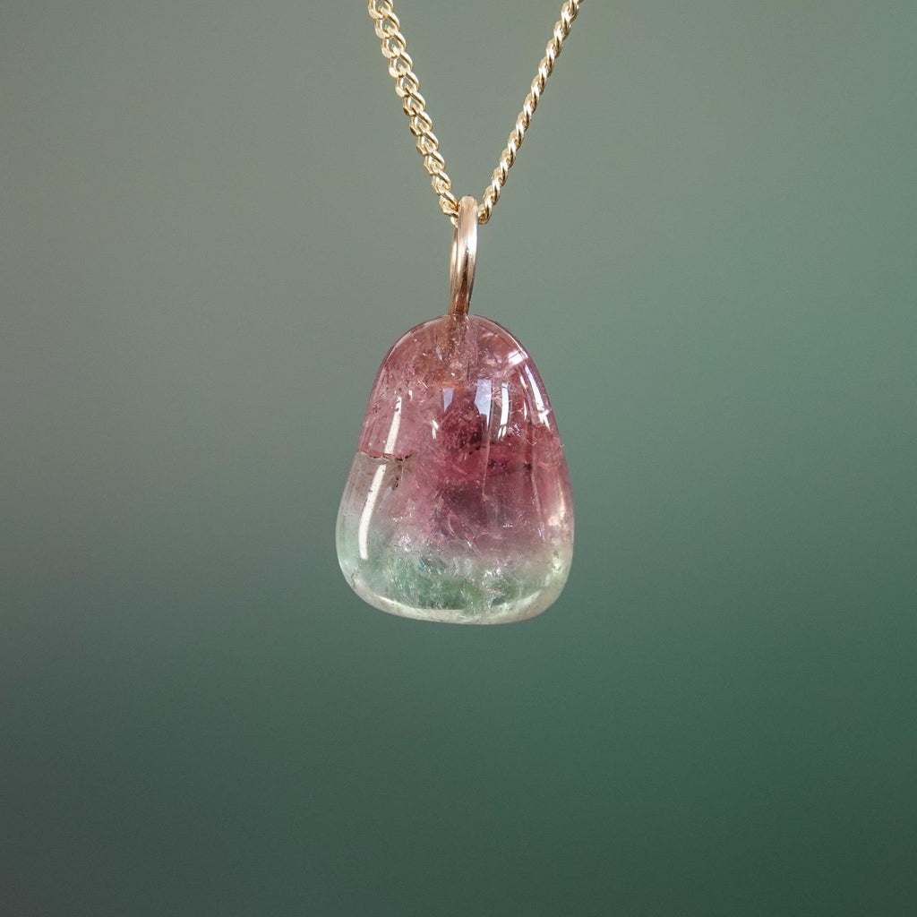 Watermeloen Toermalijn Hanger - Mónos Jewellery