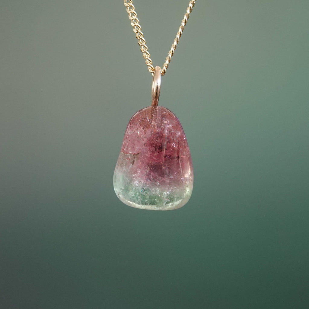 Watermeloen Toermalijn Hanger - Mónos Jewellery
