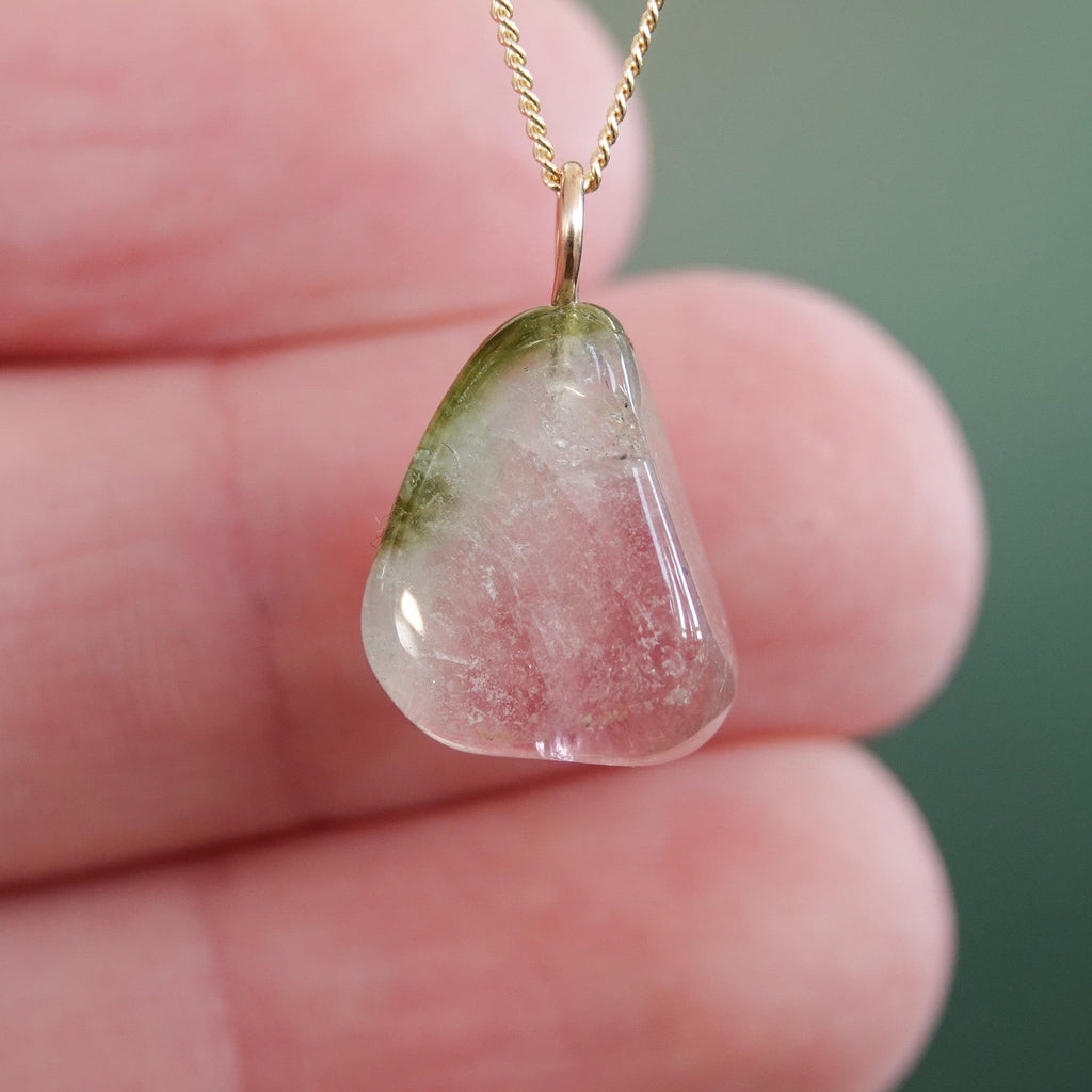 Watermeloen Toermalijn Hanger - Mónos Jewellery