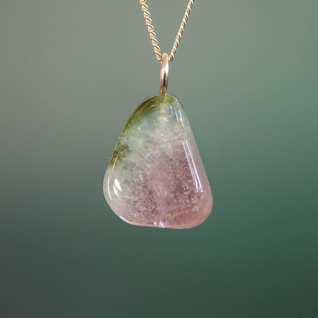 Watermeloen Toermalijn Hanger - Mónos Jewellery