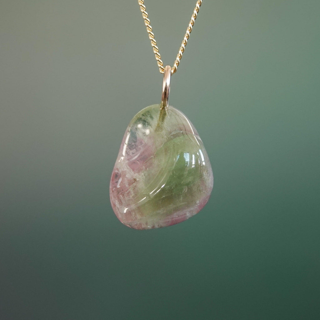 Watermeloen Toermalijn Hanger - Mónos Jewellery