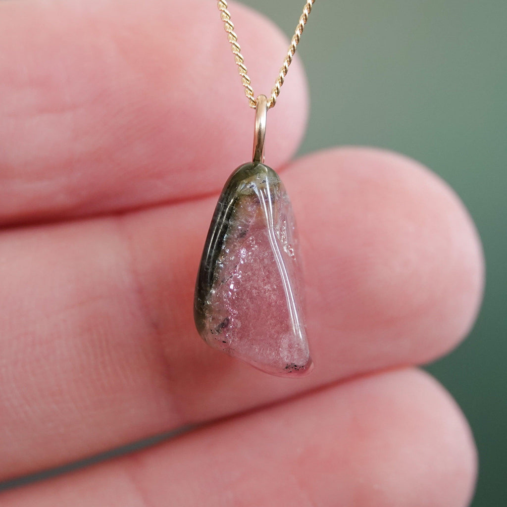 Watermeloen Toermalijn Hanger - Mónos Jewellery