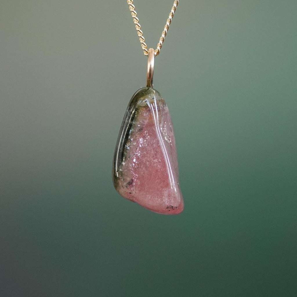 Watermeloen Toermalijn Hanger - Mónos Jewellery