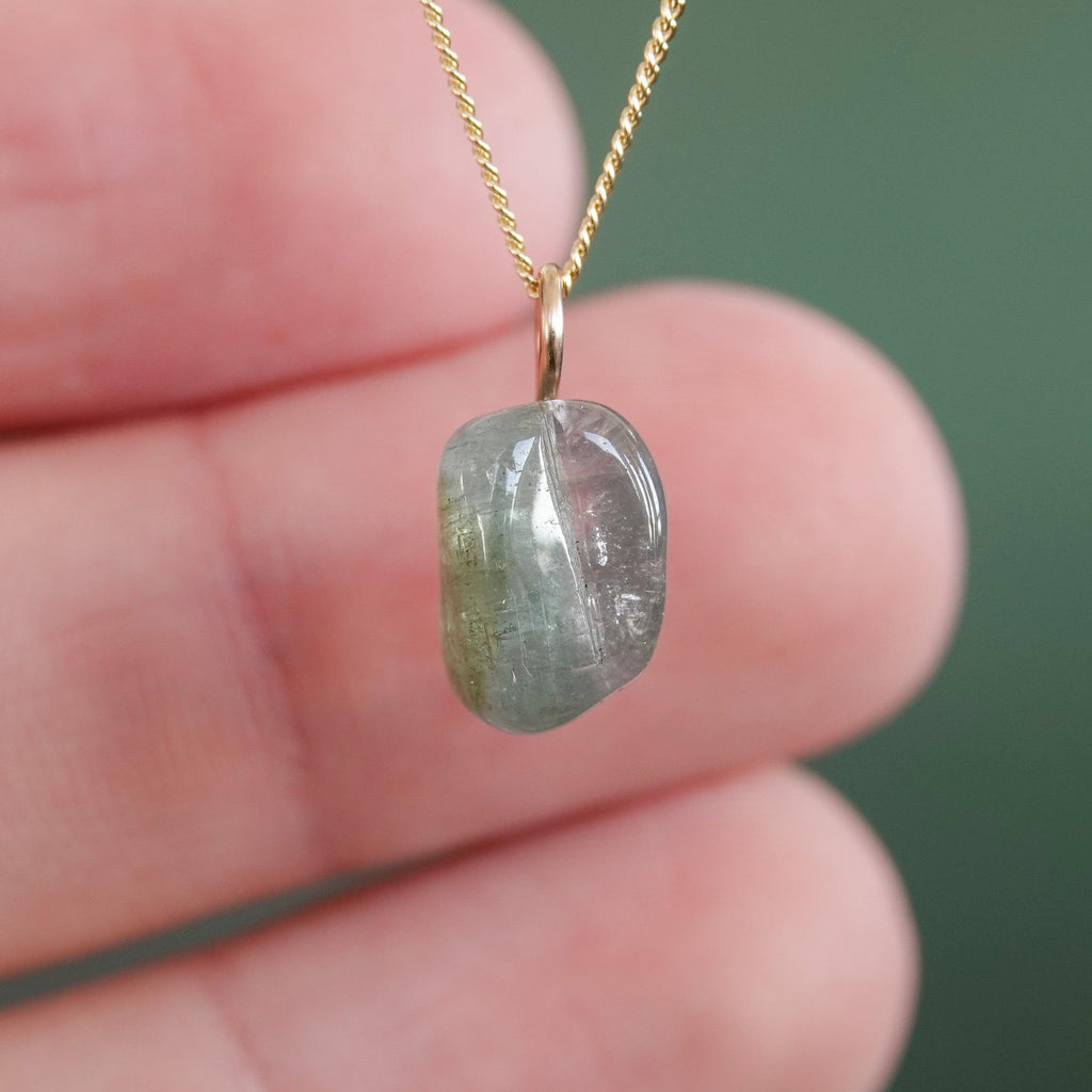 Watermeloen Toermalijn Hanger - Mónos Jewellery