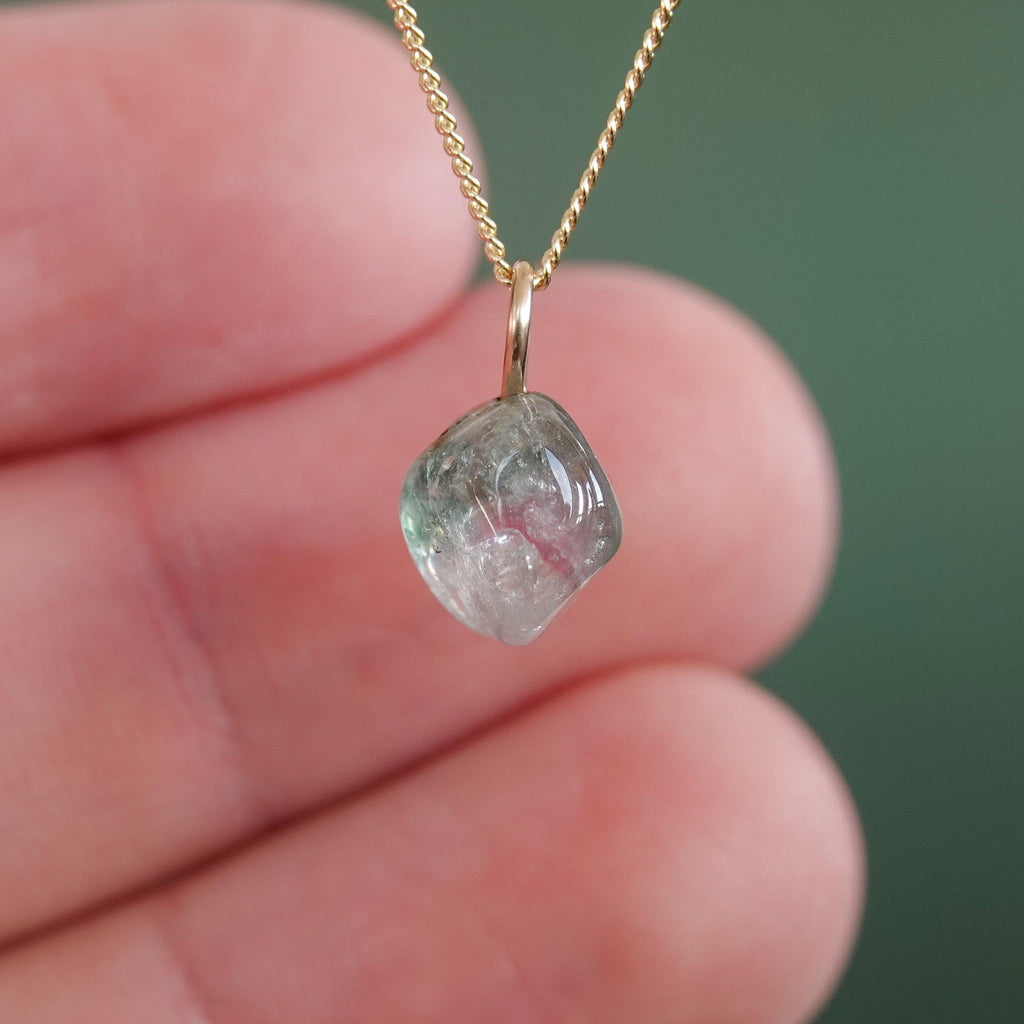 Watermeloen Toermalijn Hanger - Mónos Jewellery