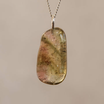 Geel - Roze Toermalijn Hanger - Mónos Jewellery