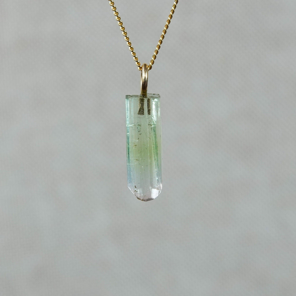 Ruwe Watermeloen Toermalijn Hanger - Mónos Jewellery